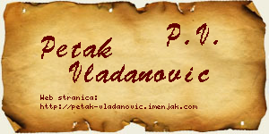 Petak Vladanović vizit kartica
